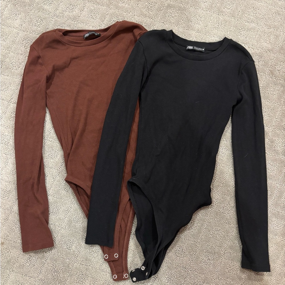 Zara ribbed bodysuits
